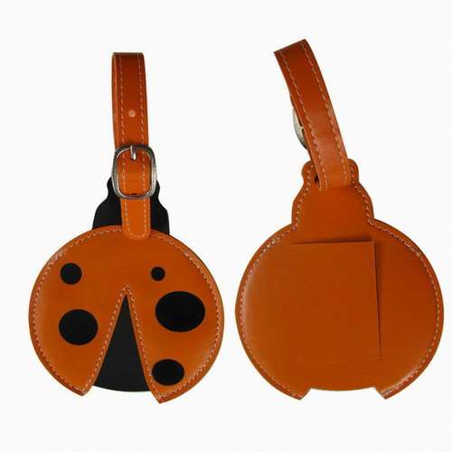 Ladybird Leather Luggage Tag