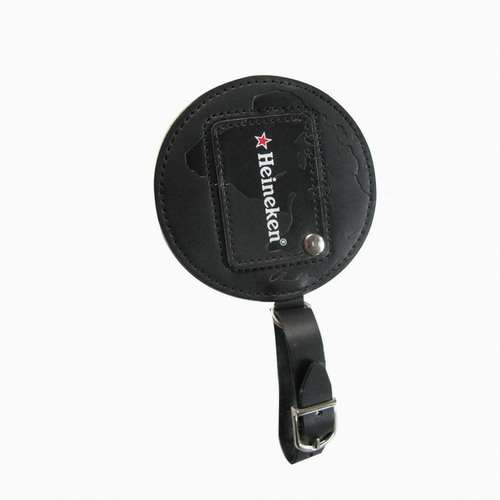 Round Leather Luggage Tag