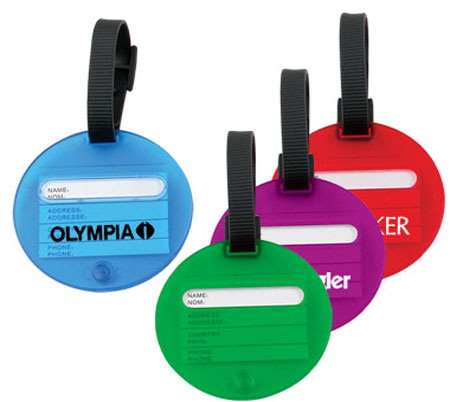 Round Plastic Luggage Tag