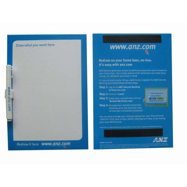 Whiteboard with magnetic stripe