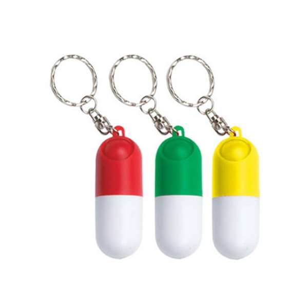 Capsule Pill Box Keychain