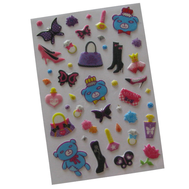 Glitter Puffy Stickers