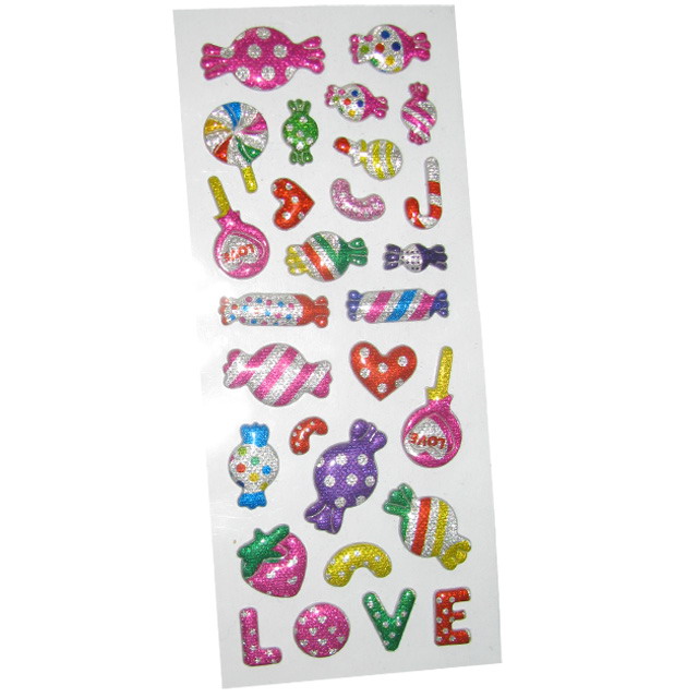 Glitter Puffy Stickers
