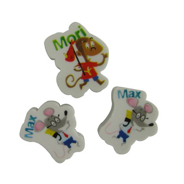 Eraser with custom design