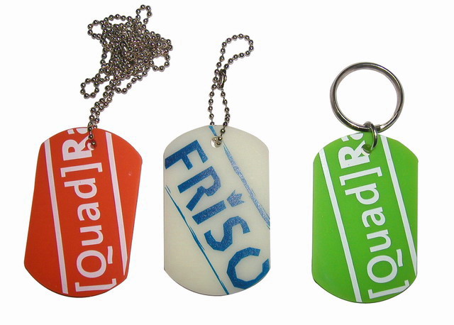 Silicone Dog Tag Keychain